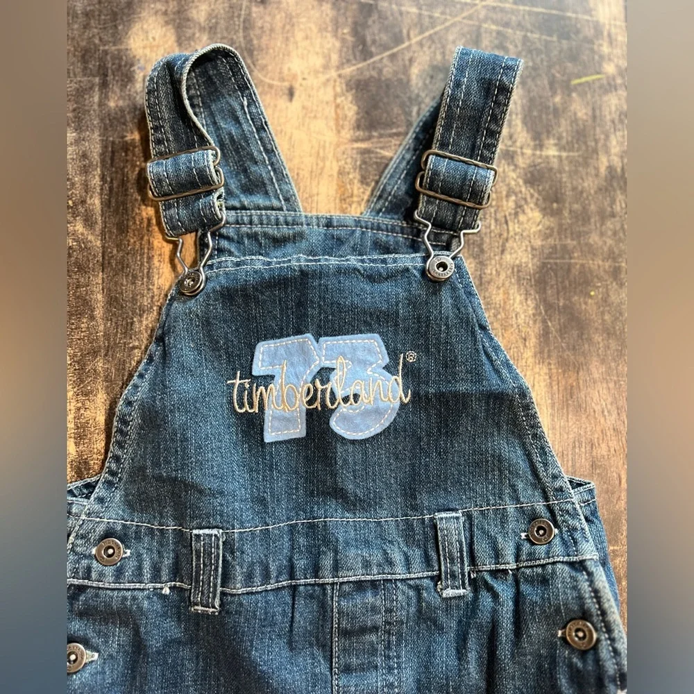 Y2K Timberland Kids Denim Overalls size 18 months
